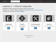 Tablet Screenshot of letreros.cl